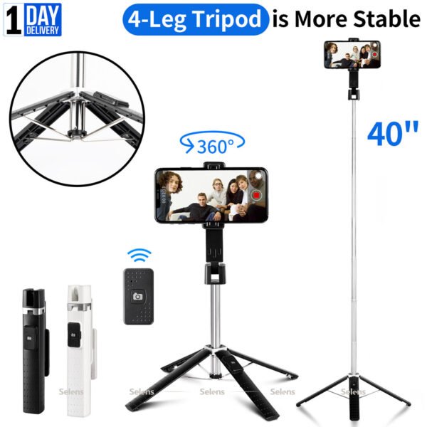 Selfie Stick Bluetooth Remote Phone Holder Tripod Stand For  Universal - Image 7