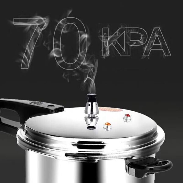 5L Aluminium Pressure Cooker Quick With Lid Latch Indicator Explosion-Proof - Image 4