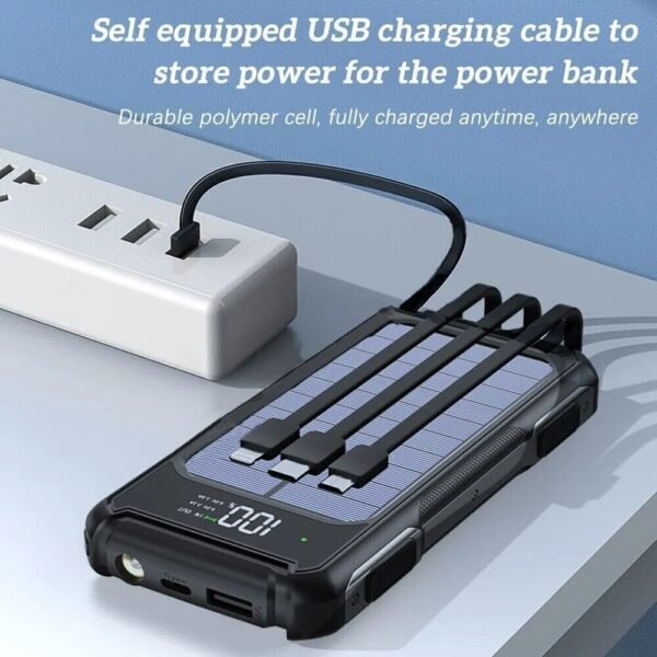 Solar Power Bank 20000mAh 4 USB Backup External Battery Charger For Cell Phone - Image 10