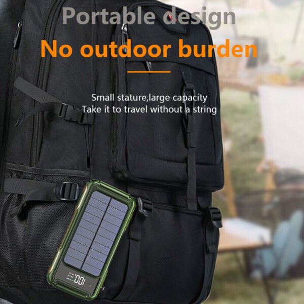 Solar Power Bank 20000mAh 4 USB Backup External Battery Charger For Cell Phone - Image 6