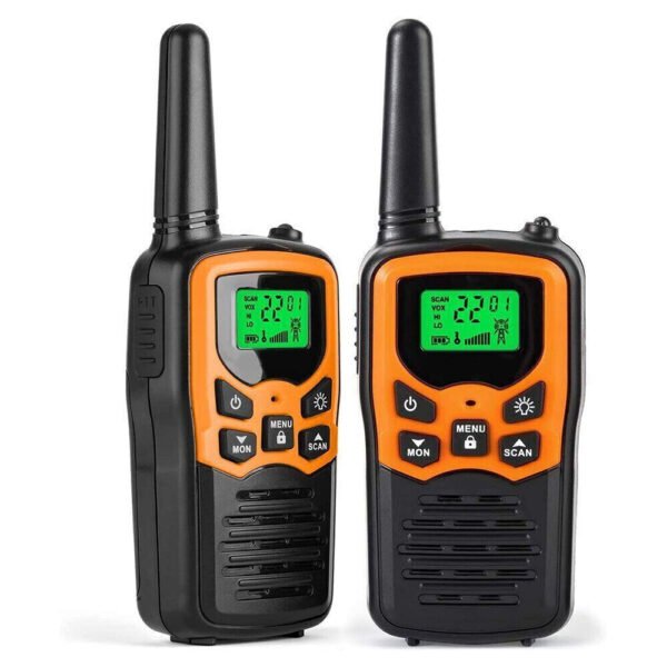 2Pcs Walkie Talkies Electronic Long Range Walky Talky 8km UHF Backlit LCD NEW - Image 8