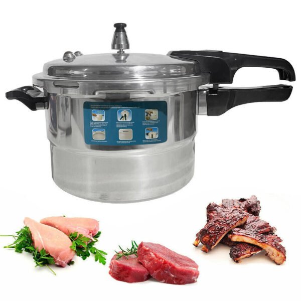 5L Aluminium Pressure Cooker Quick With Lid Latch Indicator Explosion-Proof - Image 9