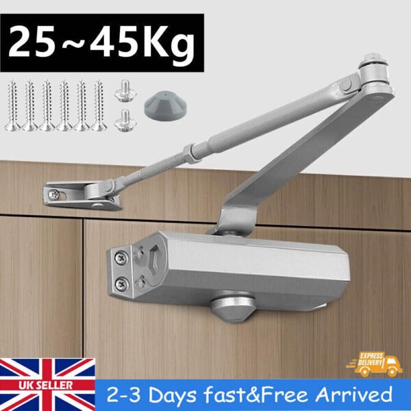 25-45KG Heavy Duty FIRE RATED Overhead Door Closer Opener Softs Close Adjustable - Image 7