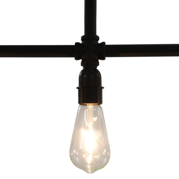 vidaXL Ceiling Lamp Black 3 x E27 Bulbs - Image 7