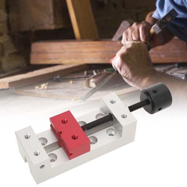 50mm Mini Aluminum Flat Clamp Table Bench Vise Drill Press Vice Fixing Tool - Image 2