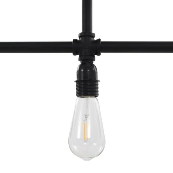 vidaXL Ceiling Lamp Black 3 x E27 Bulbs - Image 3