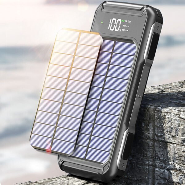 Solar Power Bank 20000mAh 4 USB Backup External Battery Charger For Cell Phone - Image 5