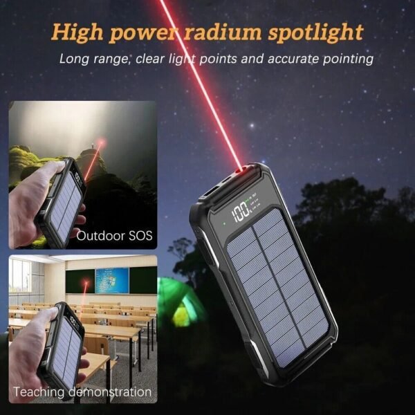 Solar Power Bank 20000mAh 4 USB Backup External Battery Charger For Cell Phone - Image 8