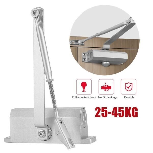 25-45KG Heavy Duty FIRE RATED Overhead Door Closer Opener Softs Close Adjustable - Image 5