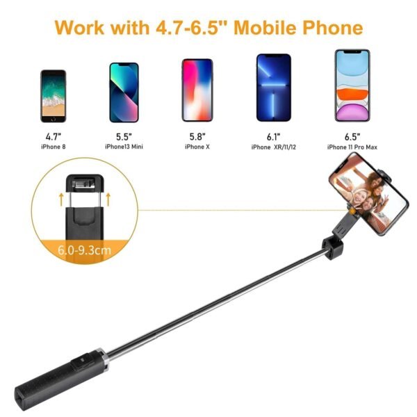 Selfie Stick Bluetooth Remote Phone Holder Tripod Stand For  Universal - Image 3