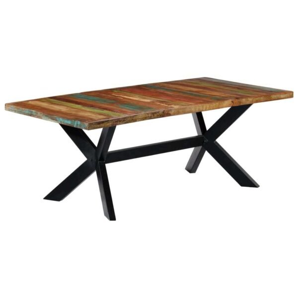 vidaXL Dining Table 200x100x75 cm Solid Reclaimed Wood